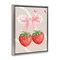 Stupell Industries Feminine Strawberry Pearls Floating Frame, design by Jesse Keith